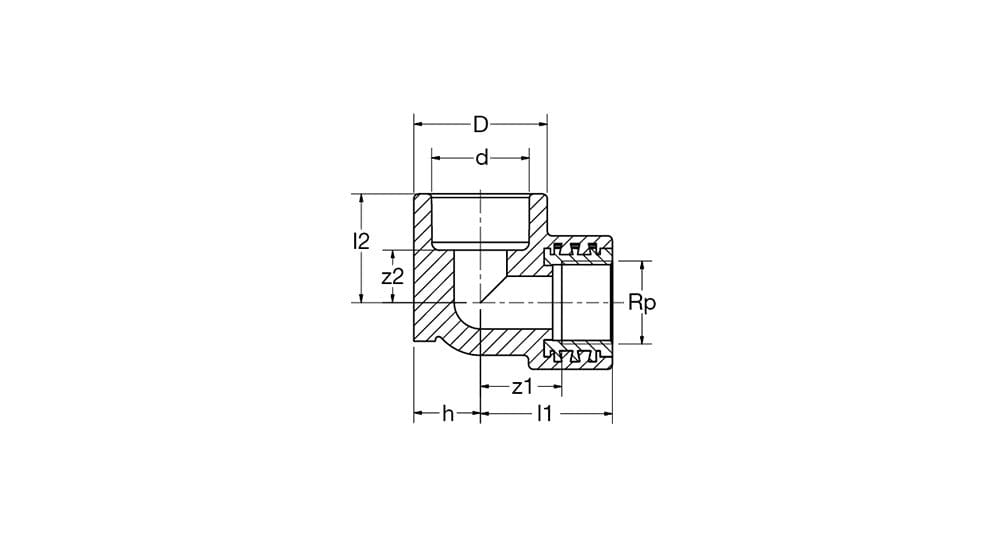 Bracket ELbow Female Thread | EGIC